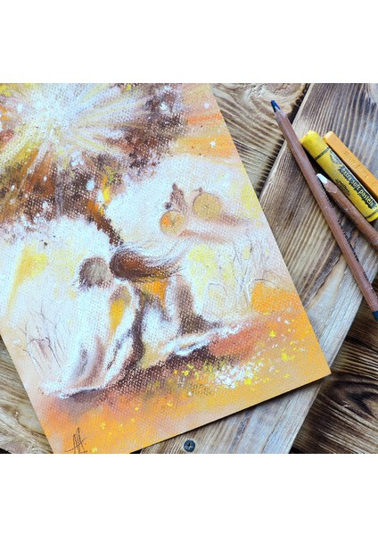Diktörgen A4 Pastel Albüm (Açık Renk Kağıt Karışımı) Pastel Mix Media Album