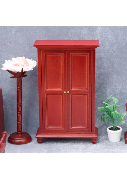 1:12 Ölçekli Bebek Evi El Sanatları Dolap Kilitli Oda Mobilyaları (Yurt Dışından)