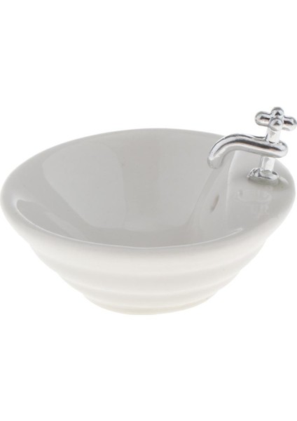 4x 1:12 Ölçekli Mini Yıkama Havzası Lavabo Bebek Evi Mobilya Modeli Dekoratif (Yurt Dışından)