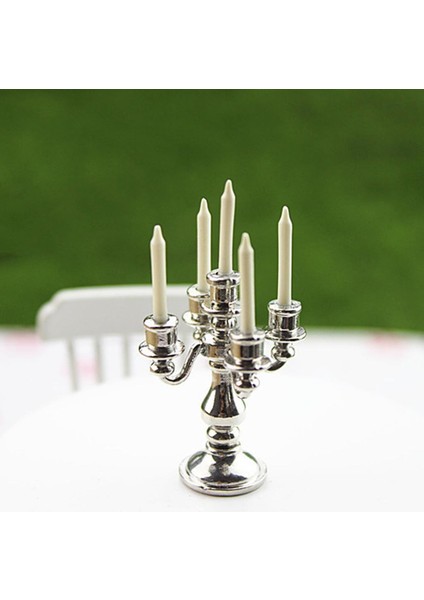 4x Antik 1/12 1: 6 Ölçekli Bebek Evi Bjd Dekor Için 5 Kollu Mum Sahibi (Yurt Dışından)