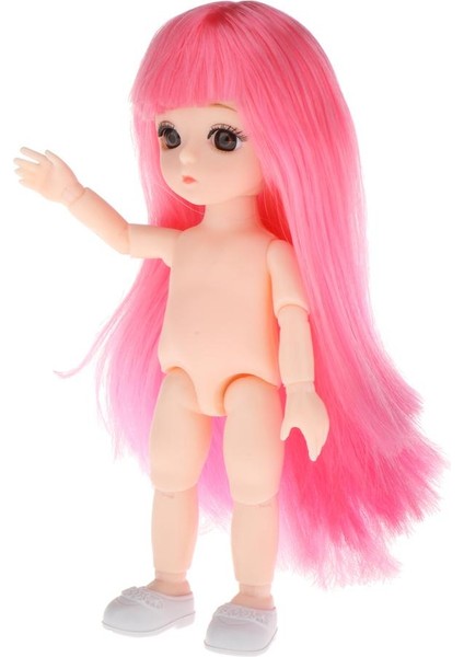 1/12 Bjd Bebek Gövdesi 3D Büyük Gözler Gerçekçi Kirpik Uzun Saç Oyuncakları Oyun (Yurt Dışından) modelleri