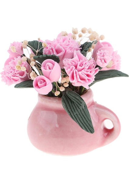 Lot 2 Dollhouse Minyatür Süs Cam Vazoda Pembe Çiçekler 1:12 Dollhouse (Yurt Dışından) fiyatları