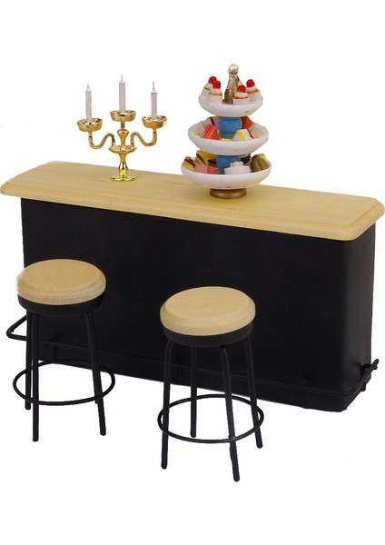 1/12 Ölçekli Dollhouse Bar Dolap Masası Dışkı Likör Şarap Şişesi Ups Mutfak Seti C C (Yurt Dışından) indirimleri