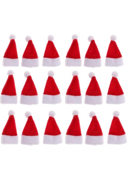 1:12 18 Adet Mini Noel Noel Baba Hat Dollhouse Festivali Noel Dekorasyonu (Yurt Dışından)