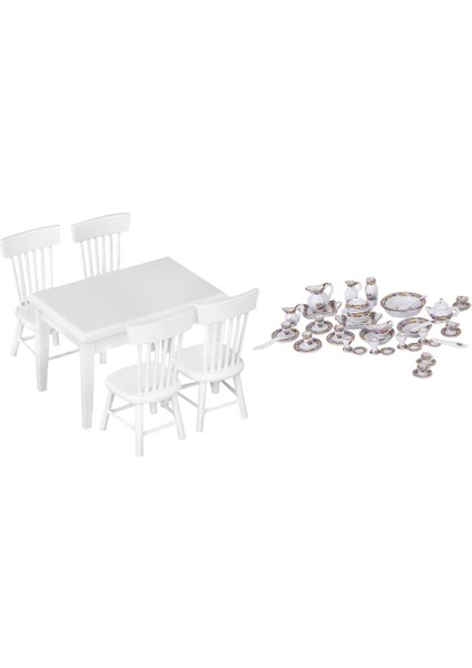 1:12 Dollhouse Için Execit Dollhouse Sofra Takımı (Yurt Dışından)