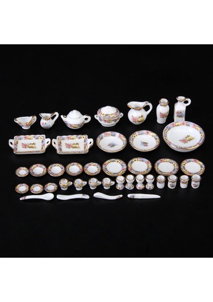 1:12 Dollhouse Için Execit Dollhouse Sofra Takımı (Yurt Dışından) modelleri