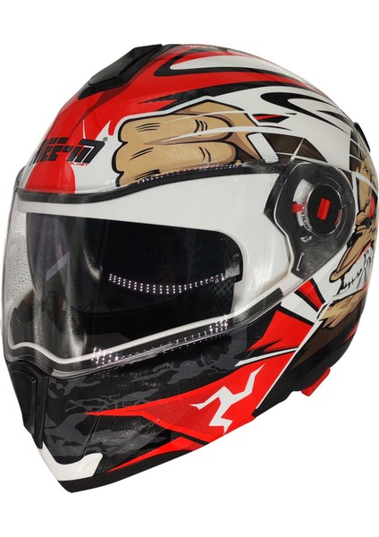 Free-M 961 Çeneden Açılır Kask Güneş Vizörlü (Monkey)
