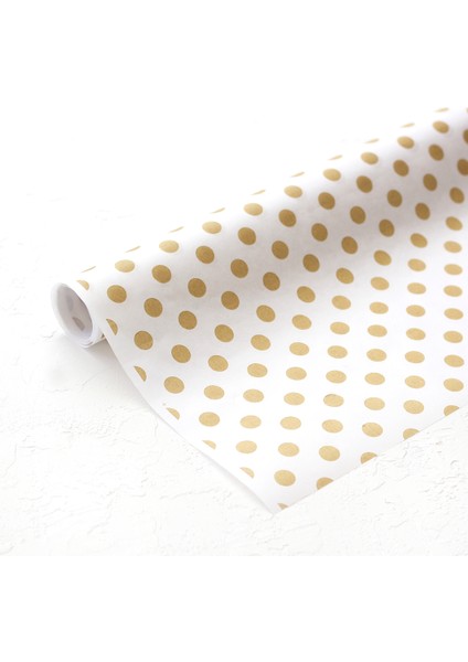 Paket kağıdı, metalik puantiye, 70x100 cm 5 adet (Altın) fiyatları