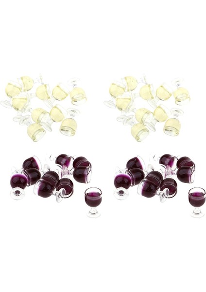 40X Dollhouse Minyatür İçecek Gözlükleri Goblets Bebek Bino Sofra Partisi(Yurt Dışından)