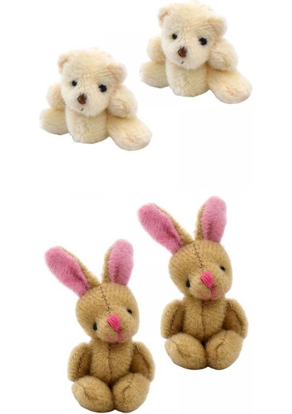 1.97INCH Mini Ortak Ayı ve Peluş: 12 Bebek Evi Dekoru (Yurt Dışından)