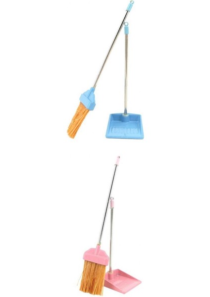 2 Kit 1/12 Süpürge Dışarı Set Temizlik Aracı Bebek Evi Mobilya Sahne Aksesuar (Yurt Dışından)