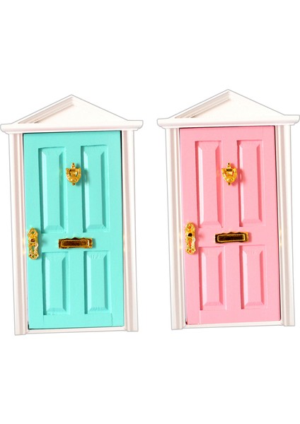 2x 1:12 Dolls House Minyatür Donanımlı Ahşap (Yurt Dışından)