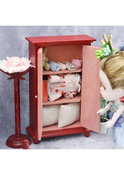 1:12 Dollhouse Minyatür Hizch Gardırop Kilitli Yatak Odası Mobilya Seti Dıy (Yurt Dışından) fırsatları
