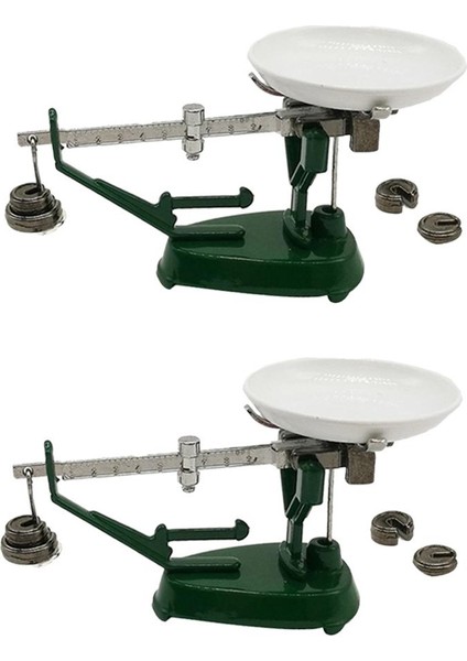2 Klasik 1/6 Ölçekli Dollhouse Metal Dengesi Mutfak Mağazası Dekor Oyuncakları Seti(Yurt Dışından)