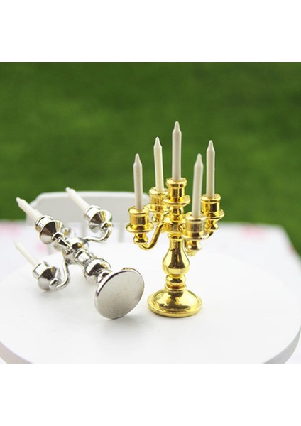 2x Antik 1:12 1/6 Ölçekli Dollhouse Candleholder Odası Erkek Kız Oyuncak Hediyesi (Yurt Dışından) fiyatları