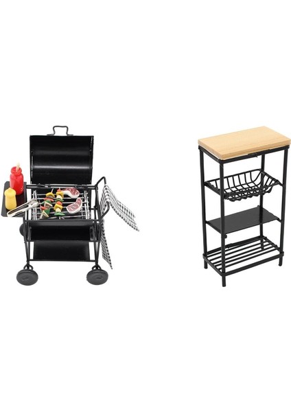 Dollhouse 1:12 Ölçek Mini Mobilya Dekoru Koleksiyon Barbekü Barbekü Oyun Seti (Yurt Dışından)