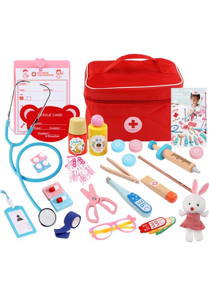 Çocuk Ahşap Simülasyon Erkek ve Kız Doktor Oyuncak Hediye(Yurt Dışından)