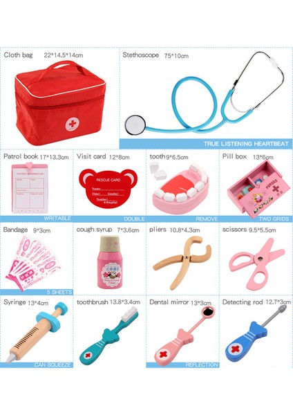 Çocuk Ahşap Simülasyon Erkek ve Kız Doktor Oyuncak Hediye(Yurt Dışından)