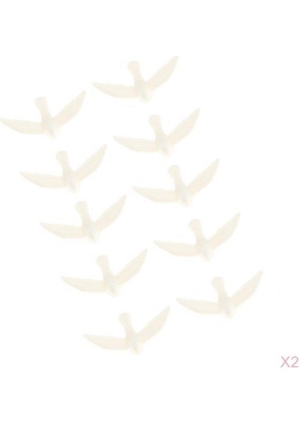 20 Parça 1:12 Minyatür Güvercin Plastik Beyaz Simülasyon Güvercin Kuş Modeli Oyuncakları (Yurt Dışından)