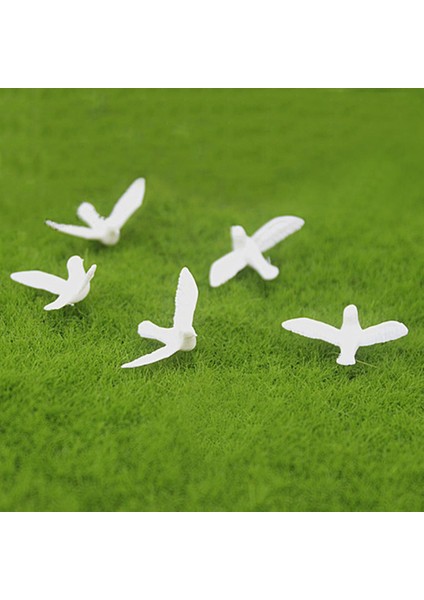 20 Parça 1:12 Minyatür Güvercin Plastik Beyaz Simülasyon Güvercin Kuş Modeli Oyuncakları (Yurt Dışından) modelleri