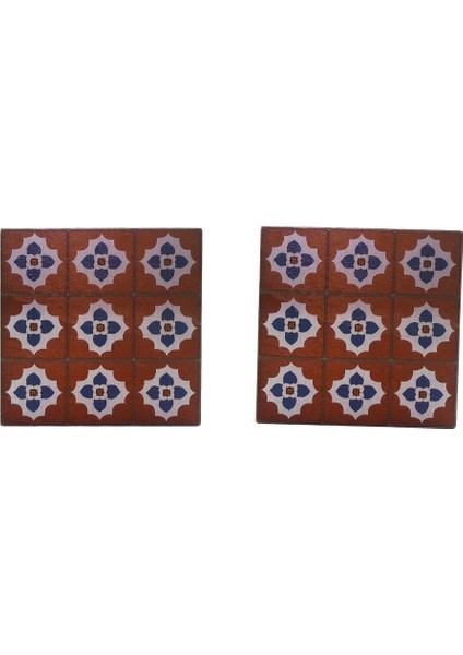 2 Parça 1:12 Mini İçecek Kırmızı Kat Karo Döşeme Sayfaları Bebek Evi Dekorasyonu (Yurt Dışından)