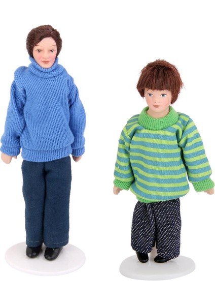 Dollhouse Porselen Bebek Kahverengi Saç Küçük Erkek Erkek Mavi Kazak W. Durmak (Yurt Dışından)