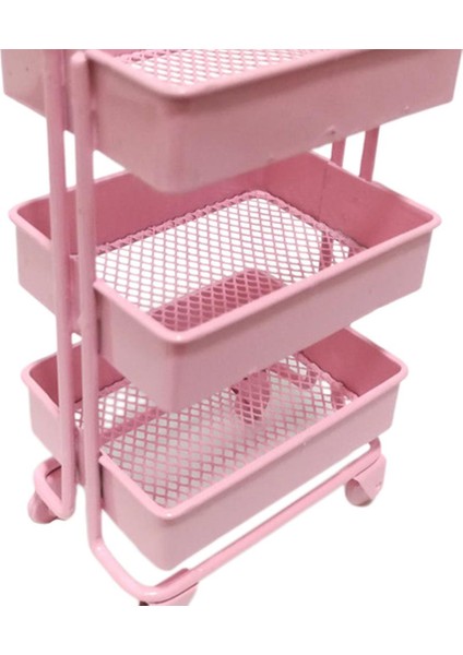 4pcs Modern 1:12 Metal 3 Katmanlı Depolama Rafı Dollhouse Aksesuar Pembe ve Yeşil (Yurt Dışından)
