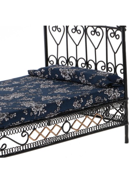 2pcs Bebek Evi Minyatür Mobilya Ahşap/metal Yatak Kanepe Seti 1:12 Oda (Yurt Dışından)