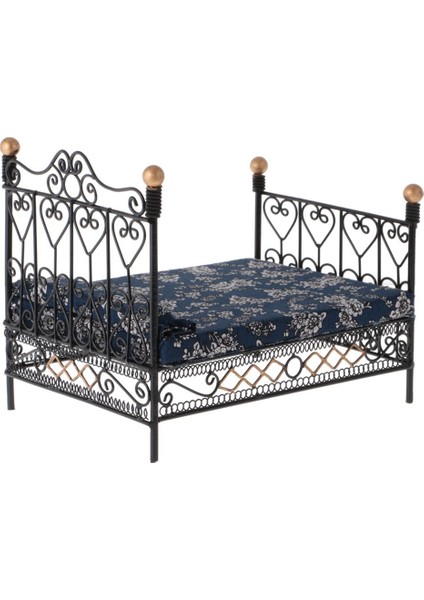 2pcs Bebek Evi Minyatür Mobilya Ahşap/metal Yatak Kanepe Seti 1:12 Oda (Yurt Dışından)