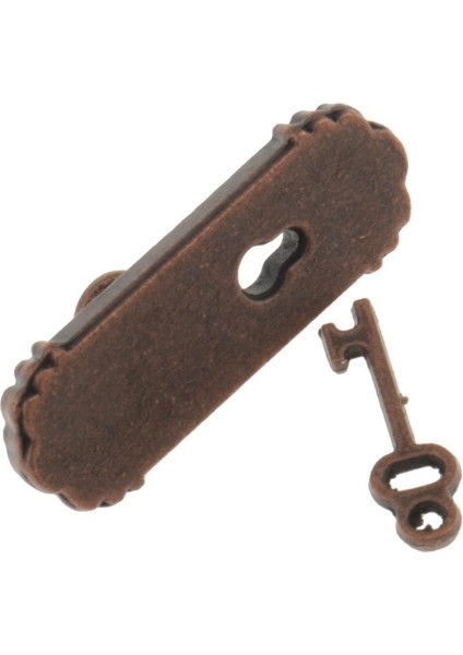 8 Adet 1/12 Dollhouse Minyatür Vintage Kapı Kolu Kilit Anahtar Aksesuar (Yurt Dışından) modelleri