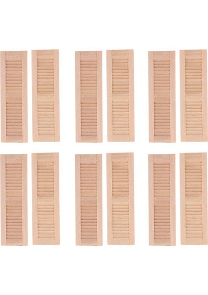 12PCS Boyasız 1/12 Ahşap Kepenk Bebekleri Ev Diy Pencere Mobilya Modeli (Yurt Dışından) fiyatları