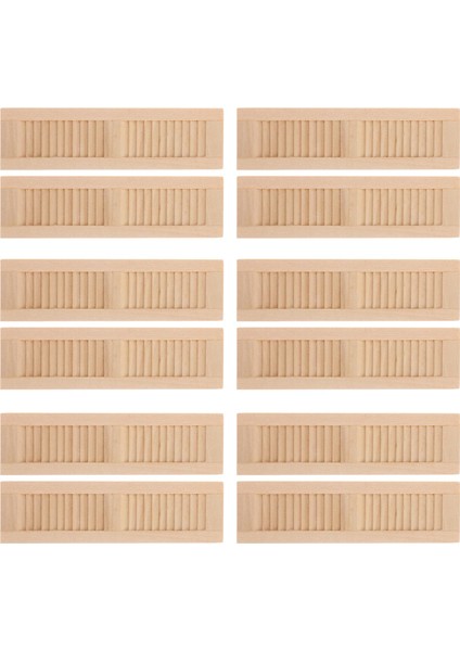 12PCS Boyasız 1/12 Ahşap Kepenk Bebekleri Ev Diy Pencere Mobilya Modeli (Yurt Dışından) modelleri