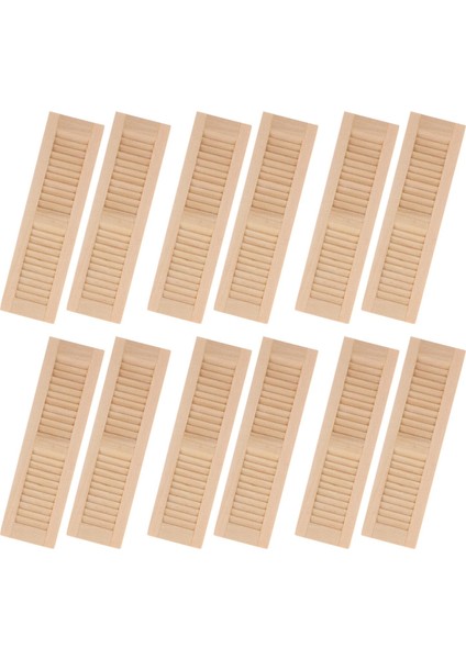 12PCS Boyasız 1/12 Ahşap Kepenk Bebekleri Ev Diy Pencere Mobilya Modeli (Yurt Dışından) fırsatları
