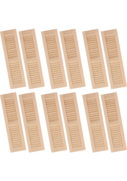 12PCS Boyasız 1/12 Ahşap Kepenk Bebekleri Ev Diy Pencere Mobilya Modeli (Yurt Dışından) indirimleri