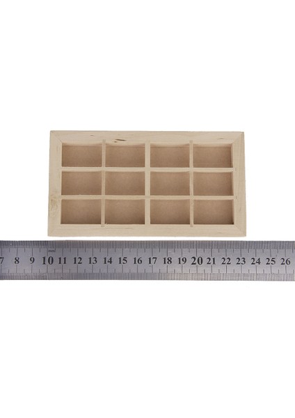 2pcs 1:12 Dollhouse Minyatür Ahşap 12 Partlar Pencereler Çerçeve Ev Mobilyaları(Yurt Dışından)