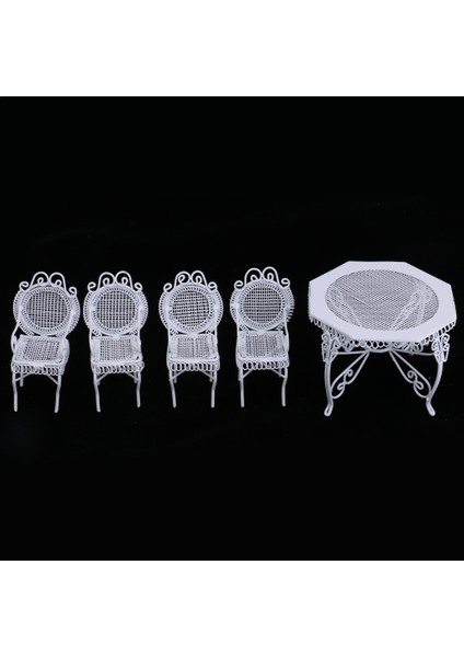Metal Sekizgen Masa Sandalyeleri 1/12 Bebek Ev Dekoru Için Çift Kişilik Yatak Mobilyaları (Yurt Dışından) fırsatları