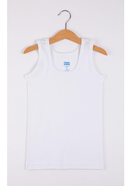 1504 Erkek Çocuk Ribana Saf Pamuk 6 Lı Atlet