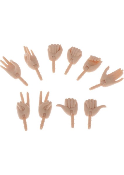 15 Çift 1/6 Bebek El Modeli Blythe Bebekler Diy Gövdesi Malzemeleri (Yurt Dışından)