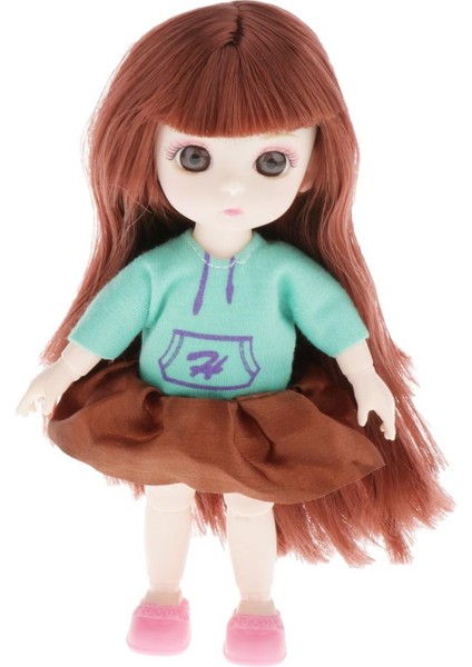 2 Paket Çocuklar Sevimli 16CM Bjd Kız Hareketli 13 Top Eklemli Bebek Elbise Hediyeleri (Yurt Dışından) indirimleri