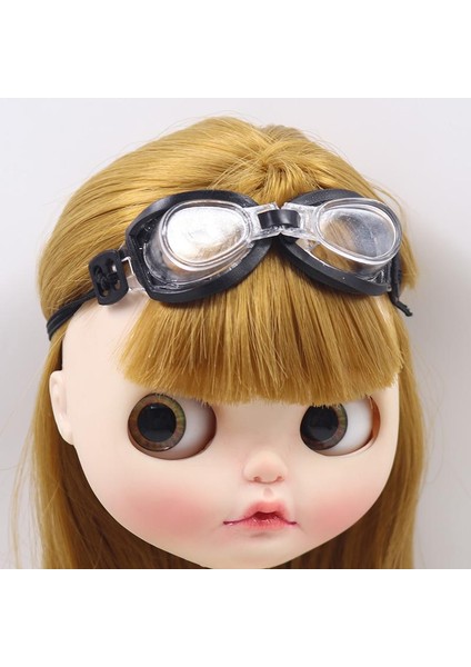 1/6 Blythe Bebek Plajı Aksesuar Yüzme Gözlükleri Siyah Tarafı ile 2pcs (Yurt Dışından)