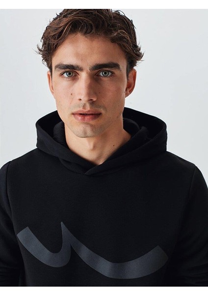 Weyıke Erkek Kapüşonlu Sweatshirt Siyah
