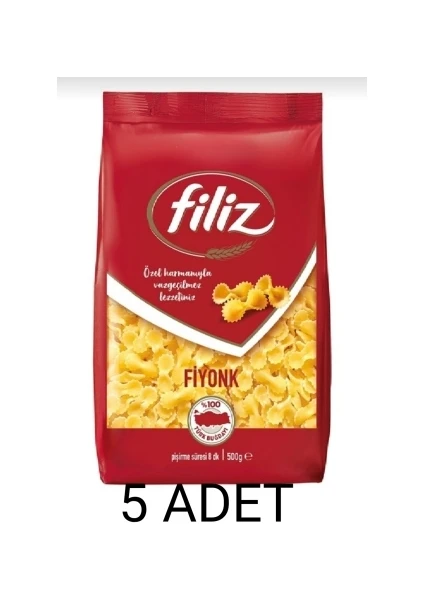 5 Adet Filiz Makarna Fiyonk 500 gr