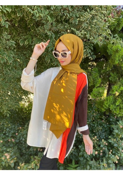 Ipekyolu Eşarp Siyane Scarf Kendinden Kırışık Kumaş Tek Renk Jazz Şal