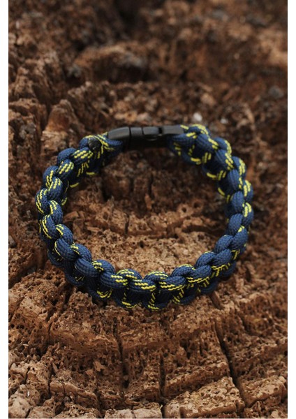 Sarı Lacivert Paracord Bileklik