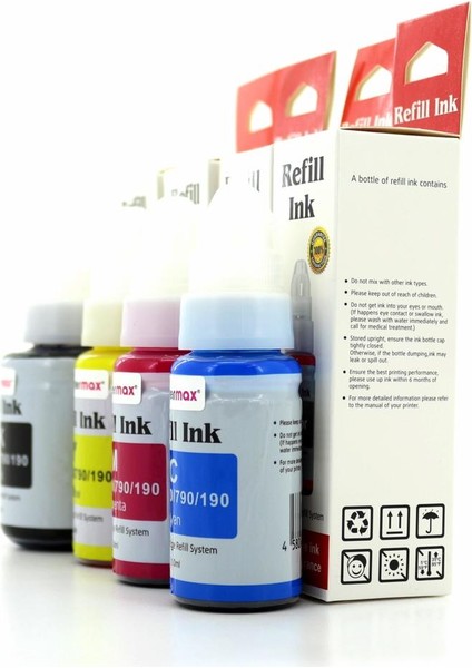 GI-490 / Pixma G1400 / G2400 / G3400 Muadil Set Mürekkep