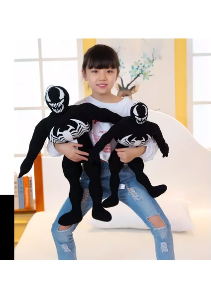 Marvel Zehirli Öfke Venom Aksiyon Figür Peluş Oyuncak Büyük Boy 60 Cm.