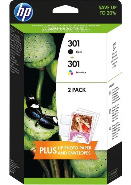 301 J3M81A Siyah ve Renkli Kartuş Avantaj Paket