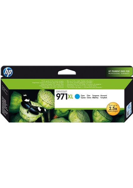 971XL CN626A Mavi Orjinal Kartuş / HP Officejet Pro X476 / Pro X451 / Pro X551 / Pro X576 Kartuş
