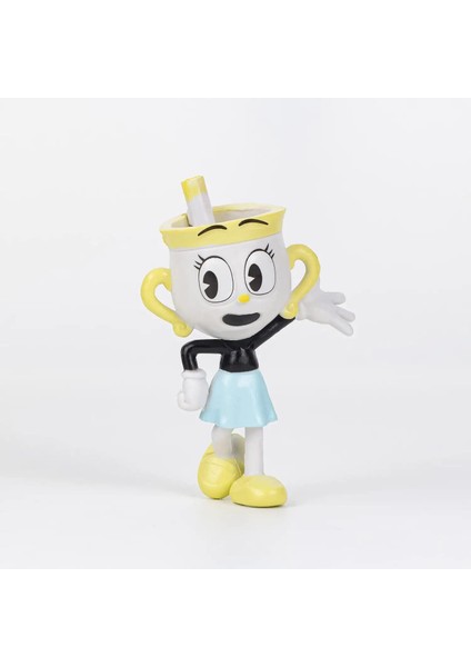 Fincan Kafalar Cuphead Mugman Ms. Chalice Devil King Dice Elder Kettle 6’lı Oyuncak Karakter Seti