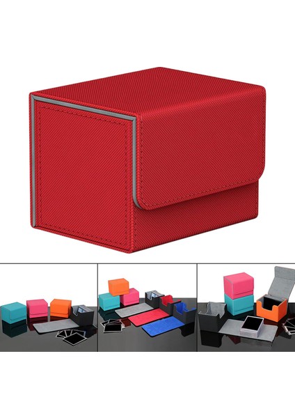 Tcg Gray + Kırmızı Için Sağlam Kart Güverte Kutusu Depolama Tutucu Kartları Case Albüm Organizatörü indirimleri